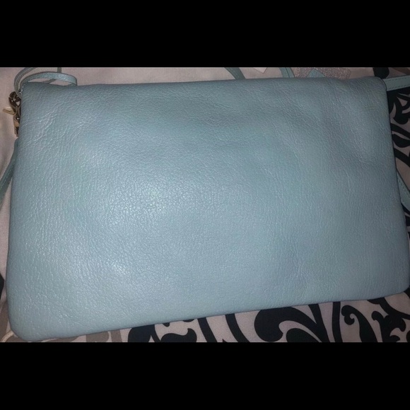 Balenciaga Metallic Edge Baby Blue Envelope Clutch Small Purse - Picture 4 of 5